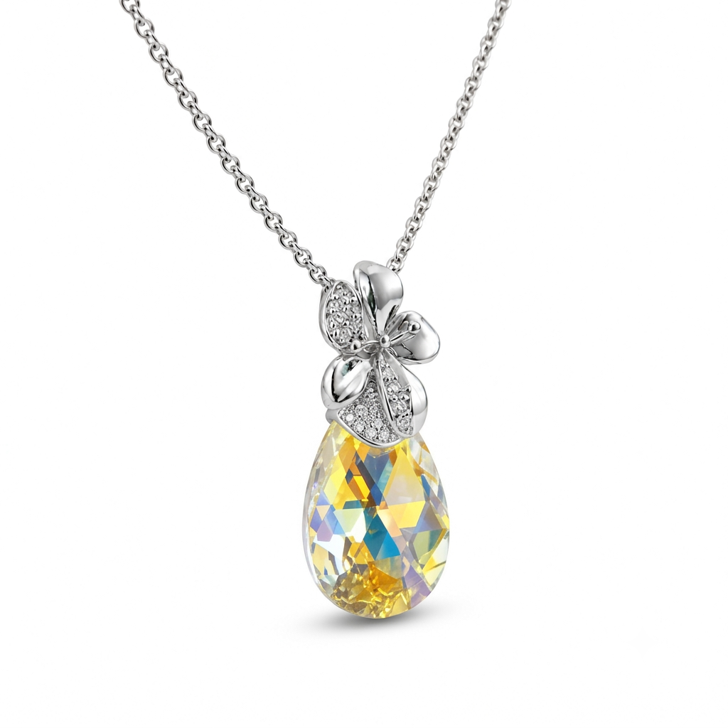 Aurora Teardrop Pendant Necklace by VERSORI – 925 sterling silver pendant necklace, view 1