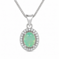 Seafoam Halo Necklace