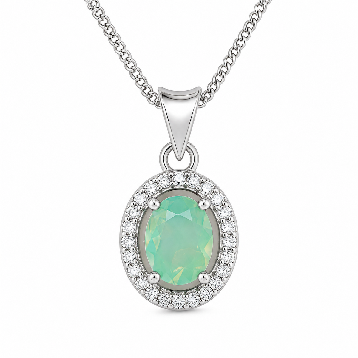 Seafoam Halo Necklace