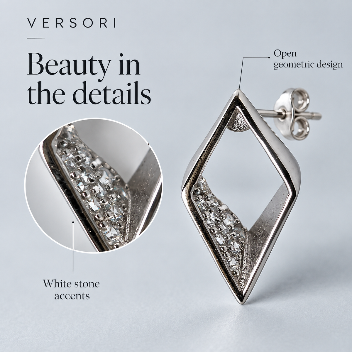 Astral Kite Earrings by VERSORI – 925 sterling silver earrings, view 5
