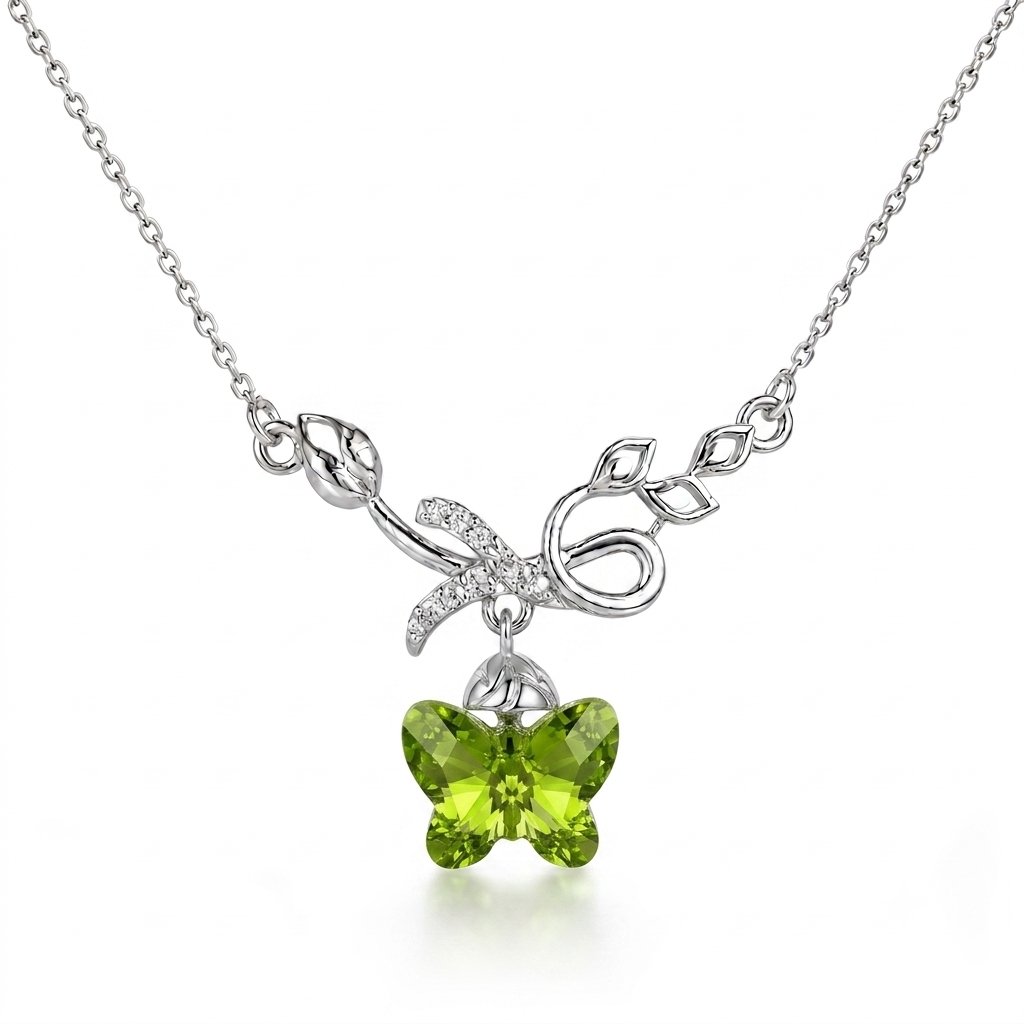 Sunlit Butterfly Necklace by VERSORI – 925 sterling silver pendant necklace, view 2