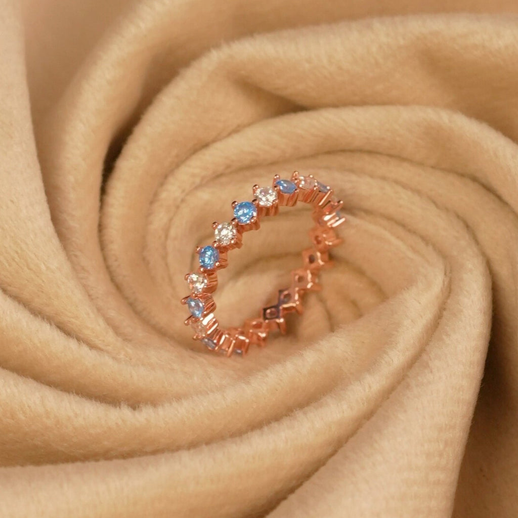Ocean Crystal Band by VERSORI – 925 sterling silver ring, view 3