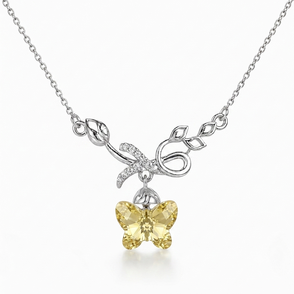 Sunlit Butterfly Necklace