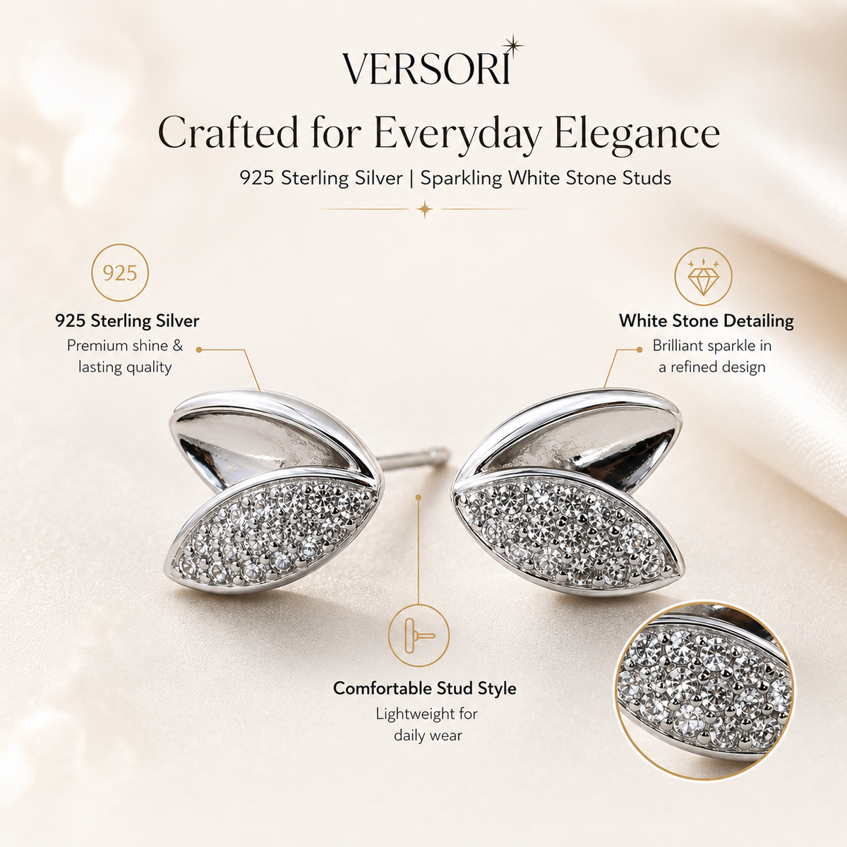 Twin Petal Studs