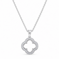 Clover Crystal Pendant Necklace