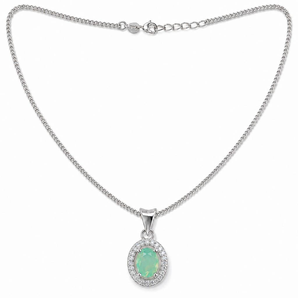 Seafoam Halo Necklace