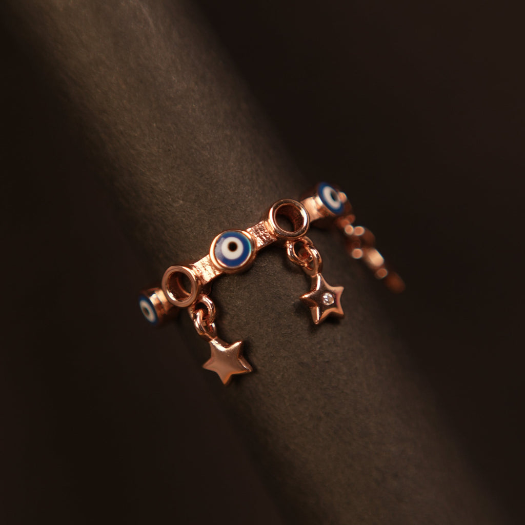 Evil Eye Star Ring by VERSORI – 925 sterling silver ring, view 4