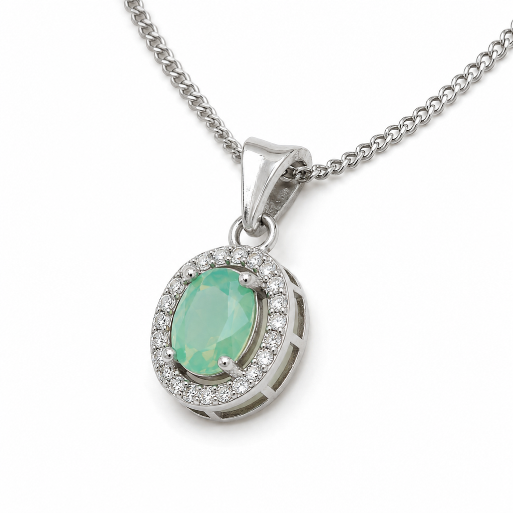 Seafoam Halo Necklace