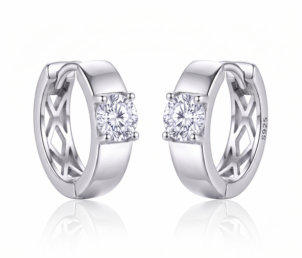 The Meridian Hoops by VERSORI – 925 sterling silver earrings, view 1