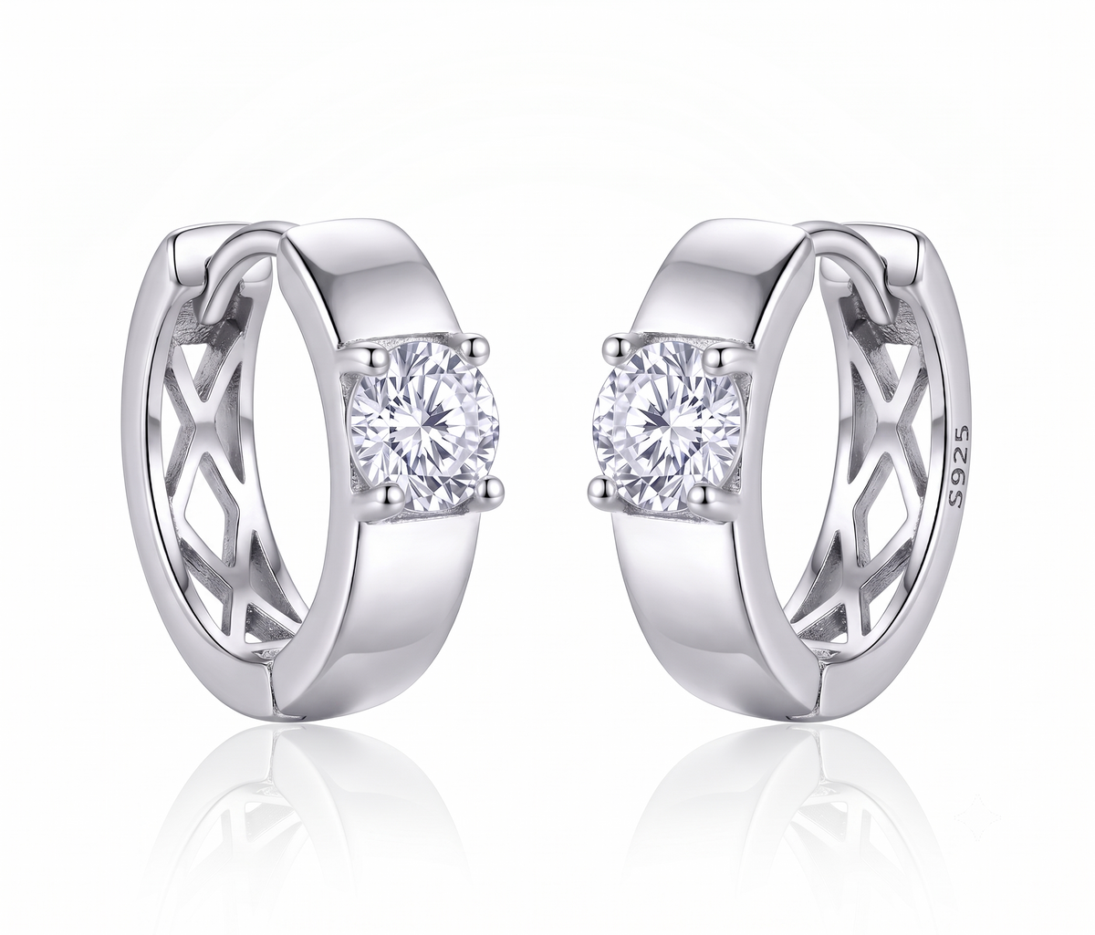 The Meridian Hoops by VERSORI – 925 sterling silver earrings, view 1