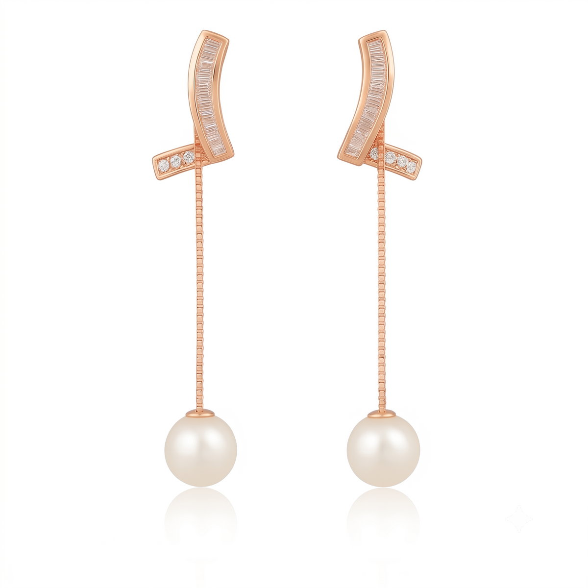 Pearl Drop Earrings by VERSORI – 925 sterling silver earrings, view 1