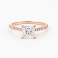 Princess Solitaire Ring by VERSORI – 925 sterling silver ring, view 1