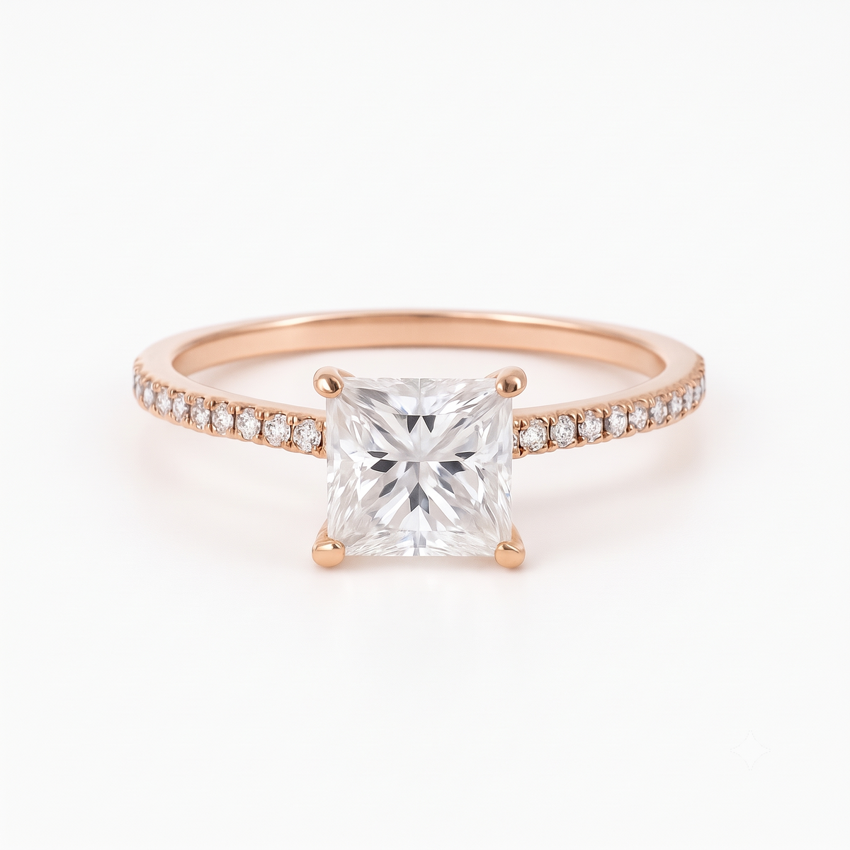 Princess Solitaire Ring by VERSORI – 925 sterling silver ring, view 1