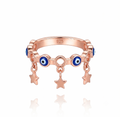 Evil Eye Star Ring by VERSORI – 925 sterling silver ring, view 1