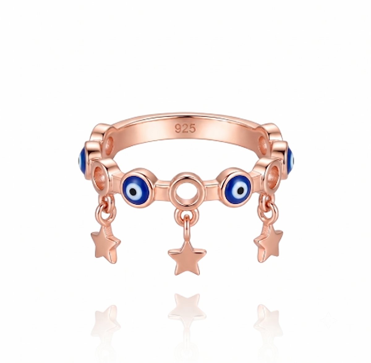 Evil Eye Star Ring by VERSORI – 925 sterling silver ring, view 1