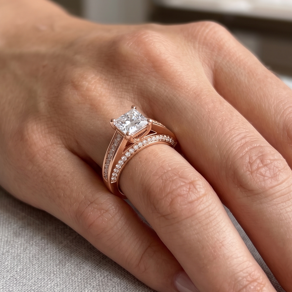 Eternity Princess Ring by VERSORI – 925 sterling silver ring, view 2