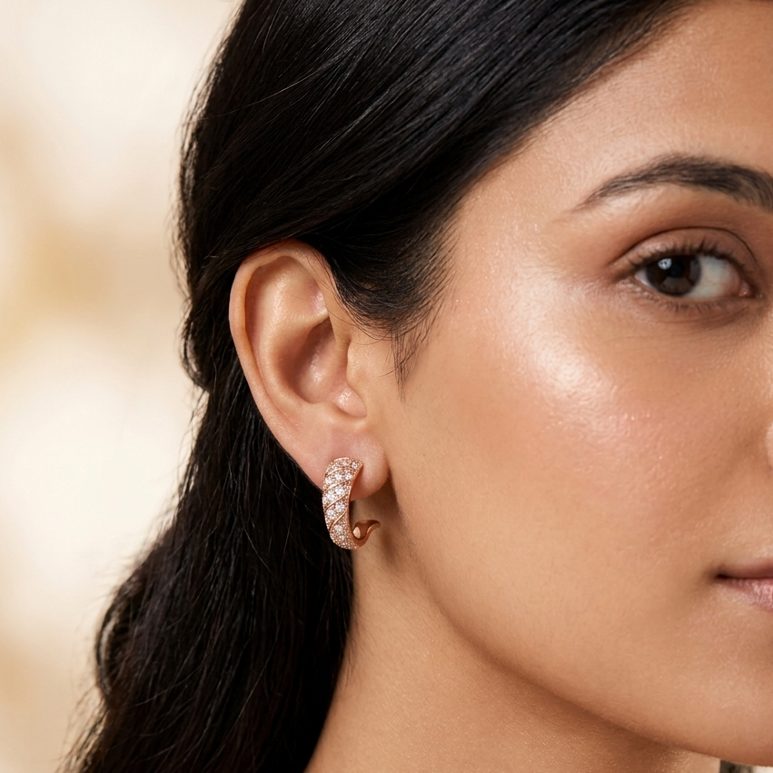 Pearl Accent Earrings by VERSORI – 925 sterling silver earrings, view 4