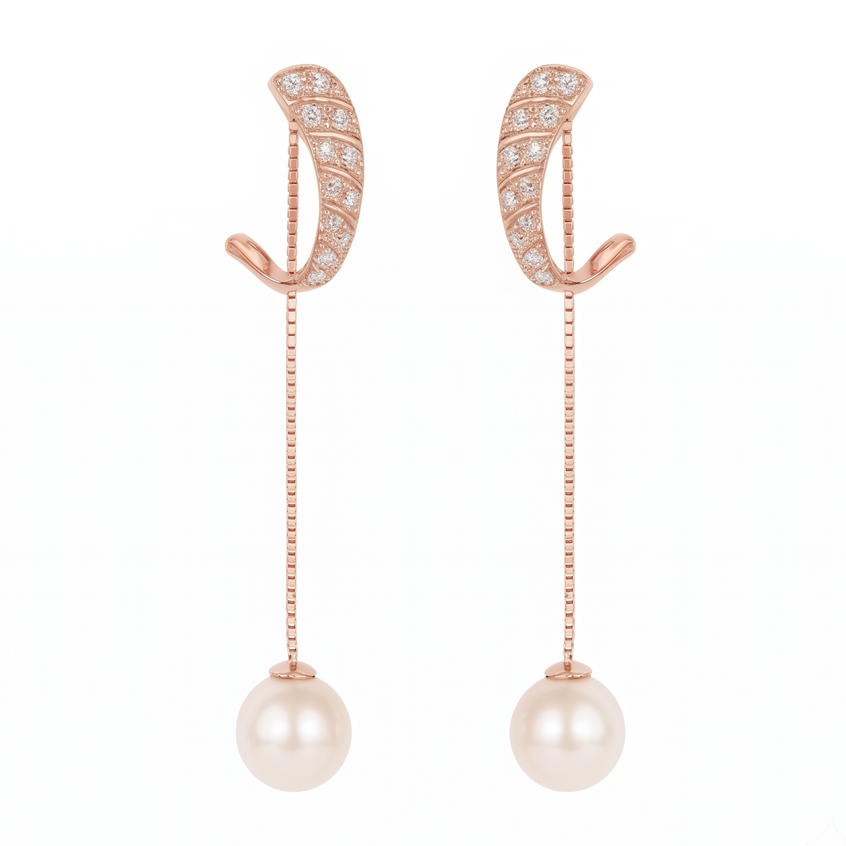 Pearl Accent Earrings by VERSORI – 925 sterling silver earrings, view 1