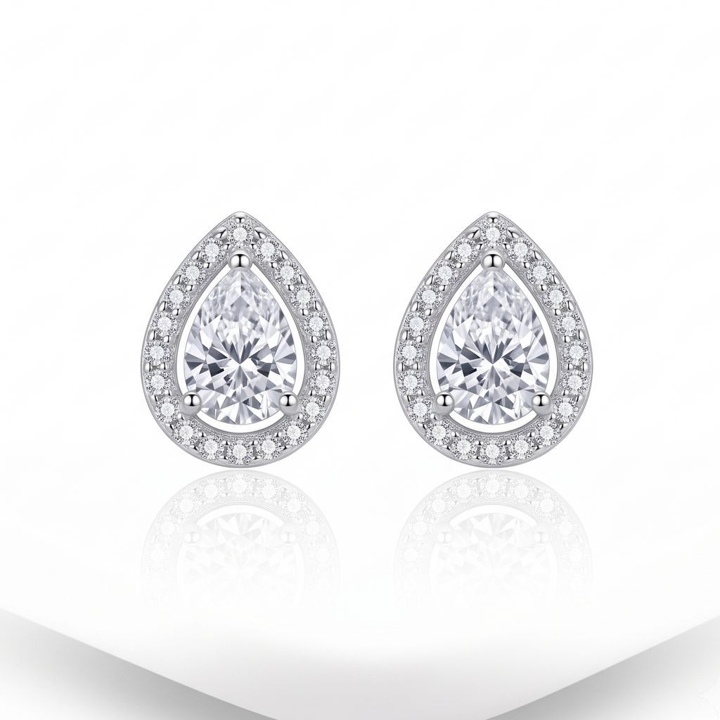 Luma Drop Stud Earrings by VERSORI – 925 sterling silver earrings, view 1