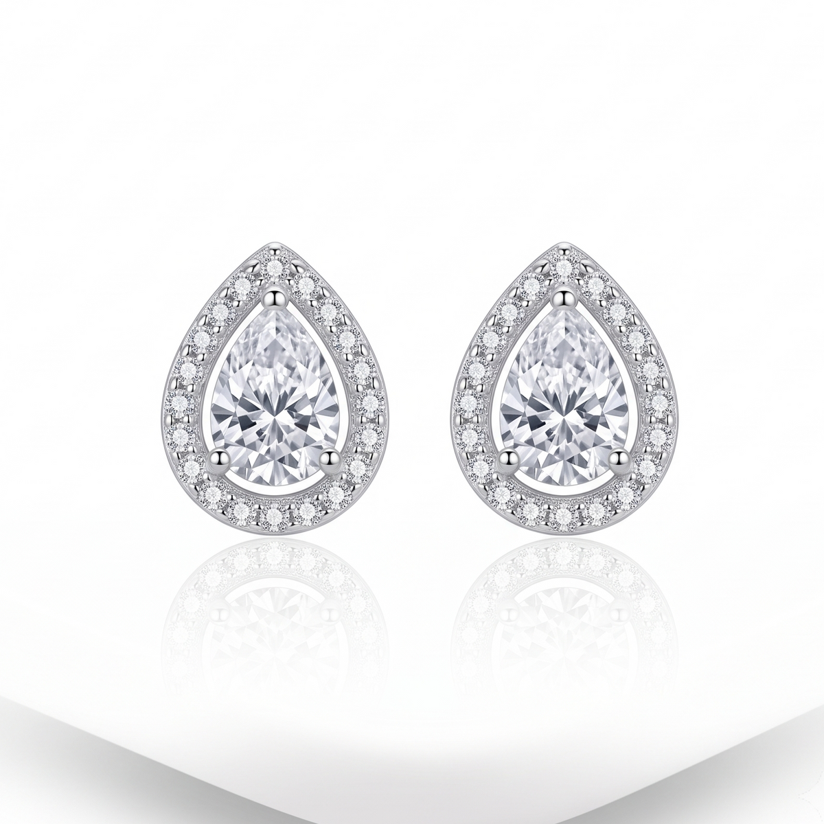 Luma Drop Stud Earrings by VERSORI – 925 sterling silver earrings, view 1