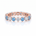 Ocean Crystal Band by VERSORI – 925 sterling silver ring, view 1