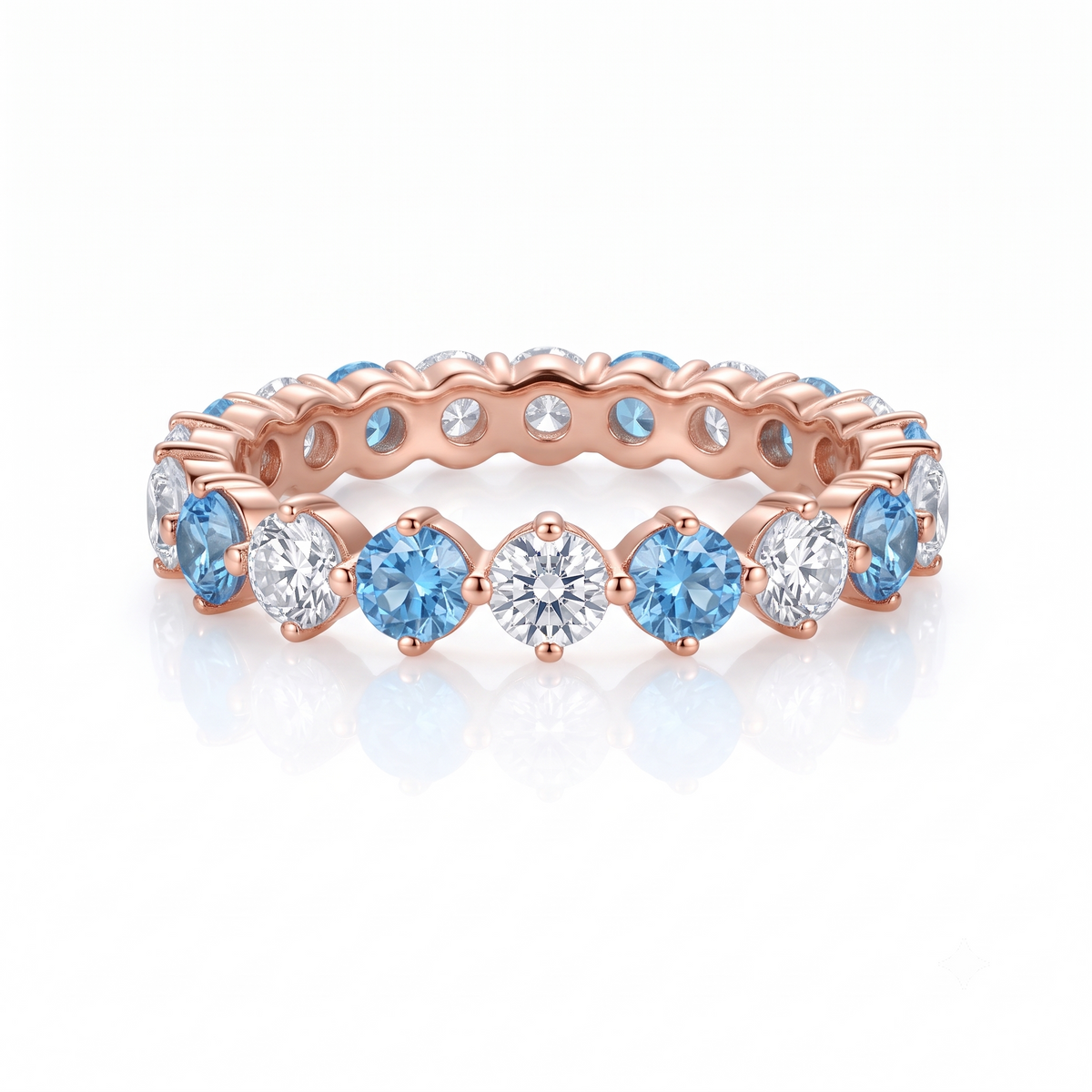 Ocean Crystal Band by VERSORI – 925 sterling silver ring, view 1