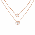 Double Stone Layered Pendant Necklace by VERSORI – 925 sterling silver pendant necklace, view 1
