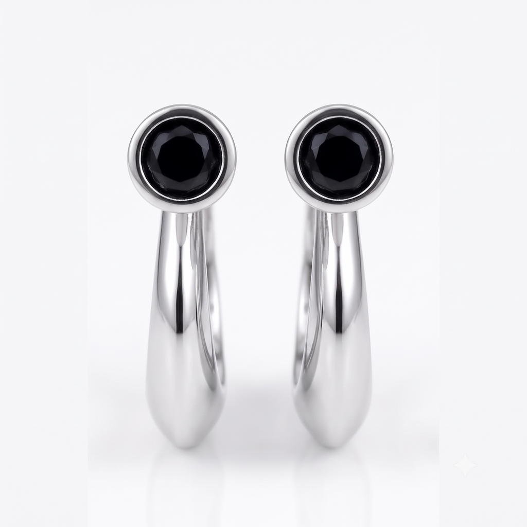 Astral Eclipse Hoops by VERSORI – 925 sterling silver earrings, view 1