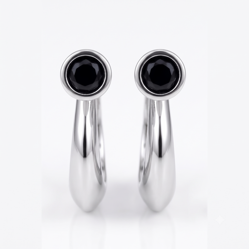 Astral Eclipse Hoops by VERSORI – 925 sterling silver earrings, view 1