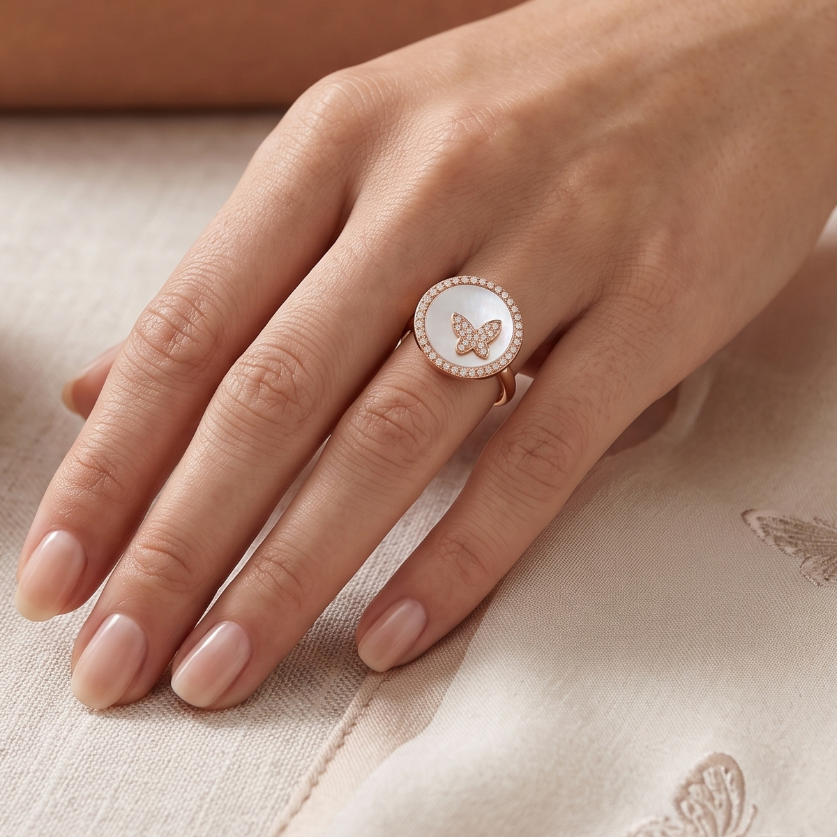 Celeste Butterfly Ring by VERSORI – 925 sterling silver ring, view 2