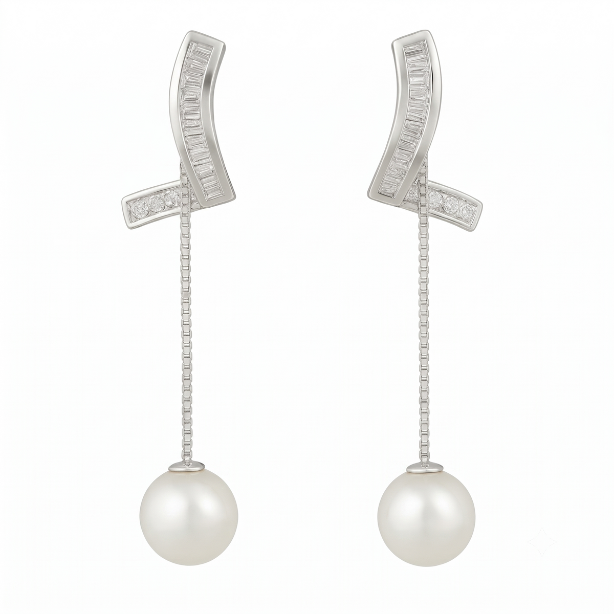 Pearl Drop Earrings by VERSORI – 925 sterling silver earrings, view 5
