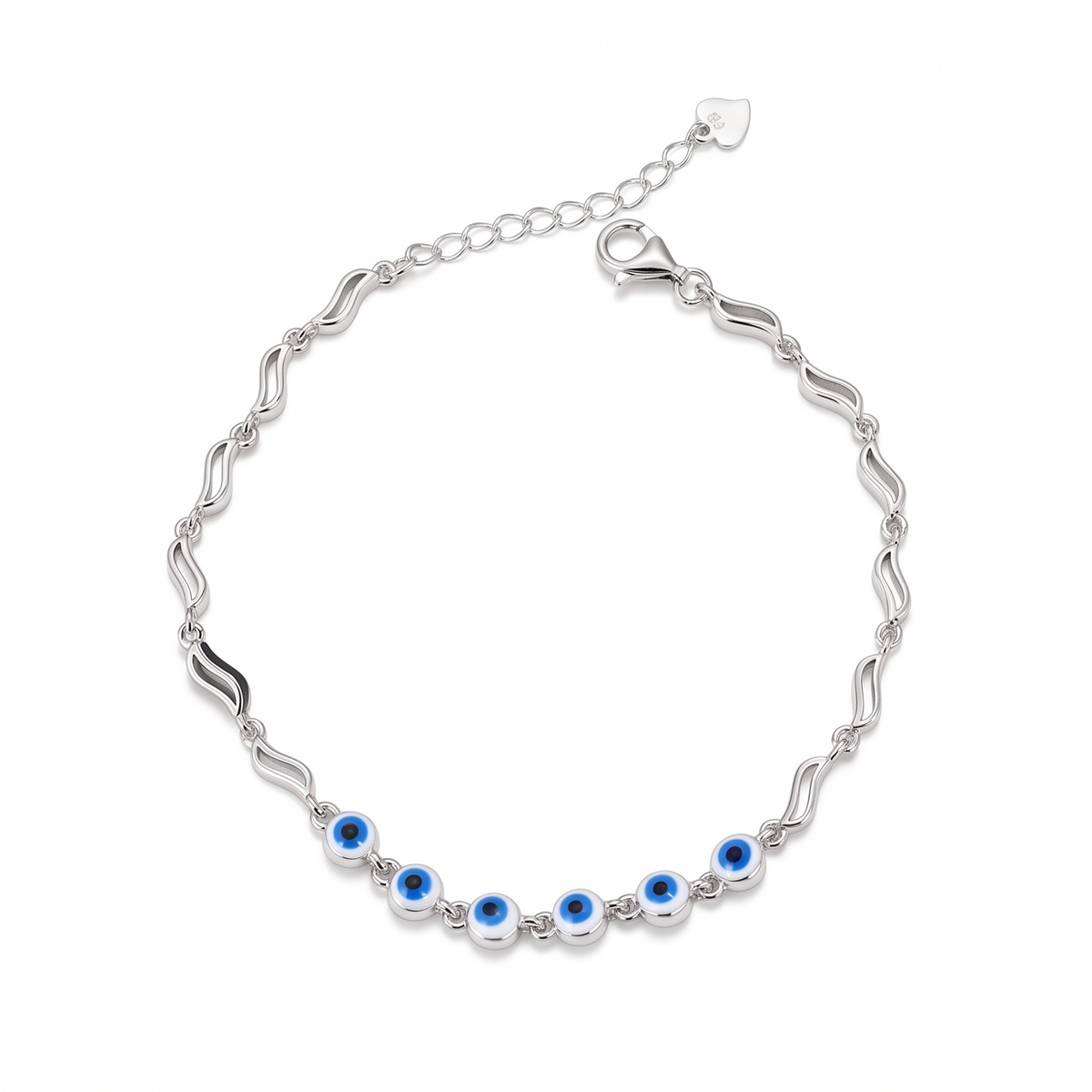 Evil Eye Bracelet by VERSORI – 925 sterling silver bracelet, view 1