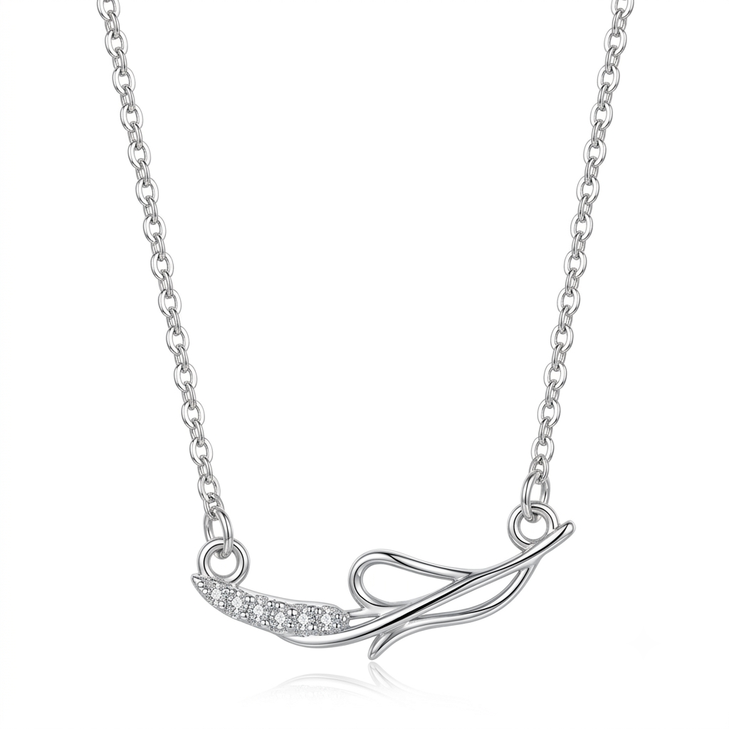 Crystal Branch Pendant Necklace