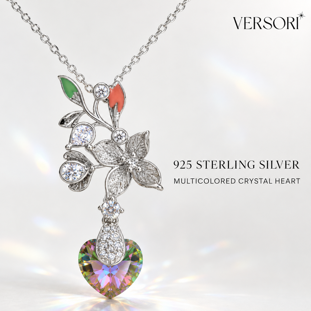 Wildflower Pendant Necklace by VERSORI – 925 sterling silver pendant necklace, view 8