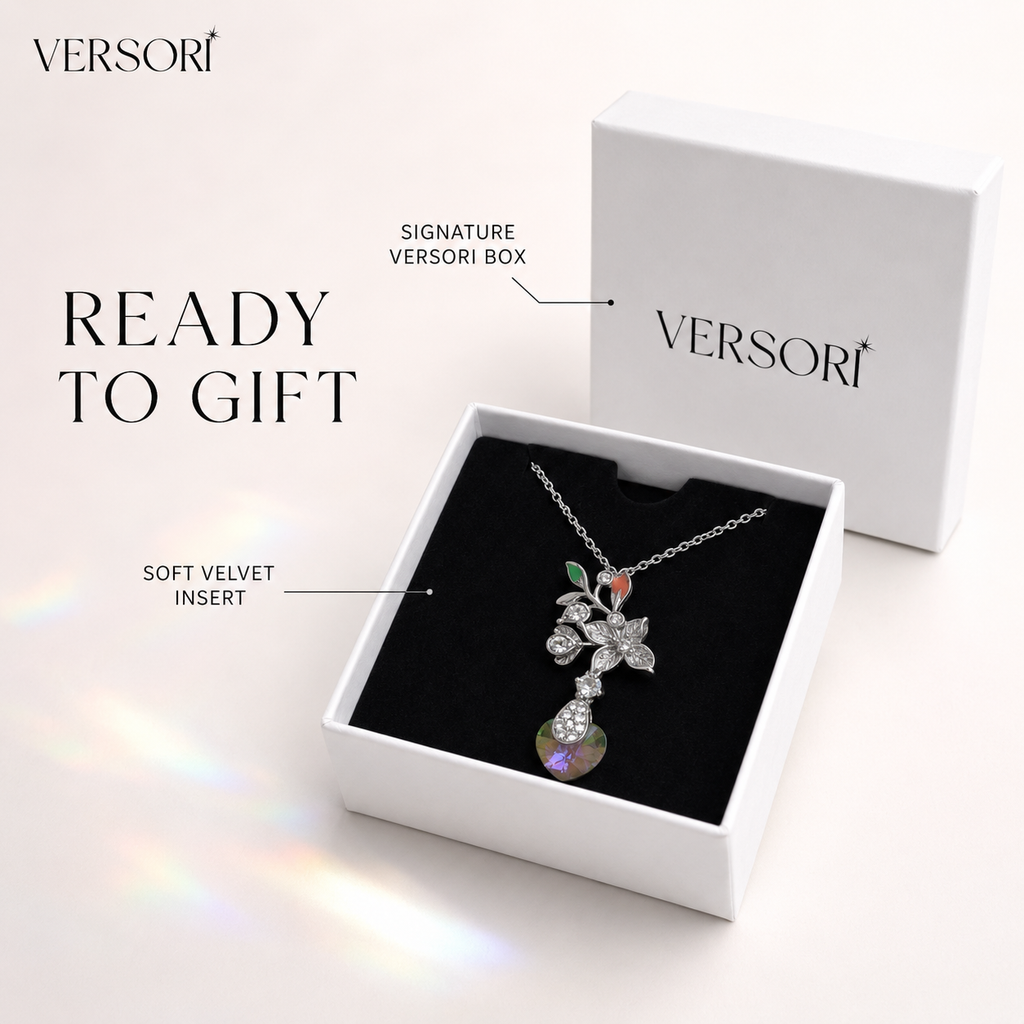 Wildflower Pendant Necklace by VERSORI – 925 sterling silver pendant necklace, view 2
