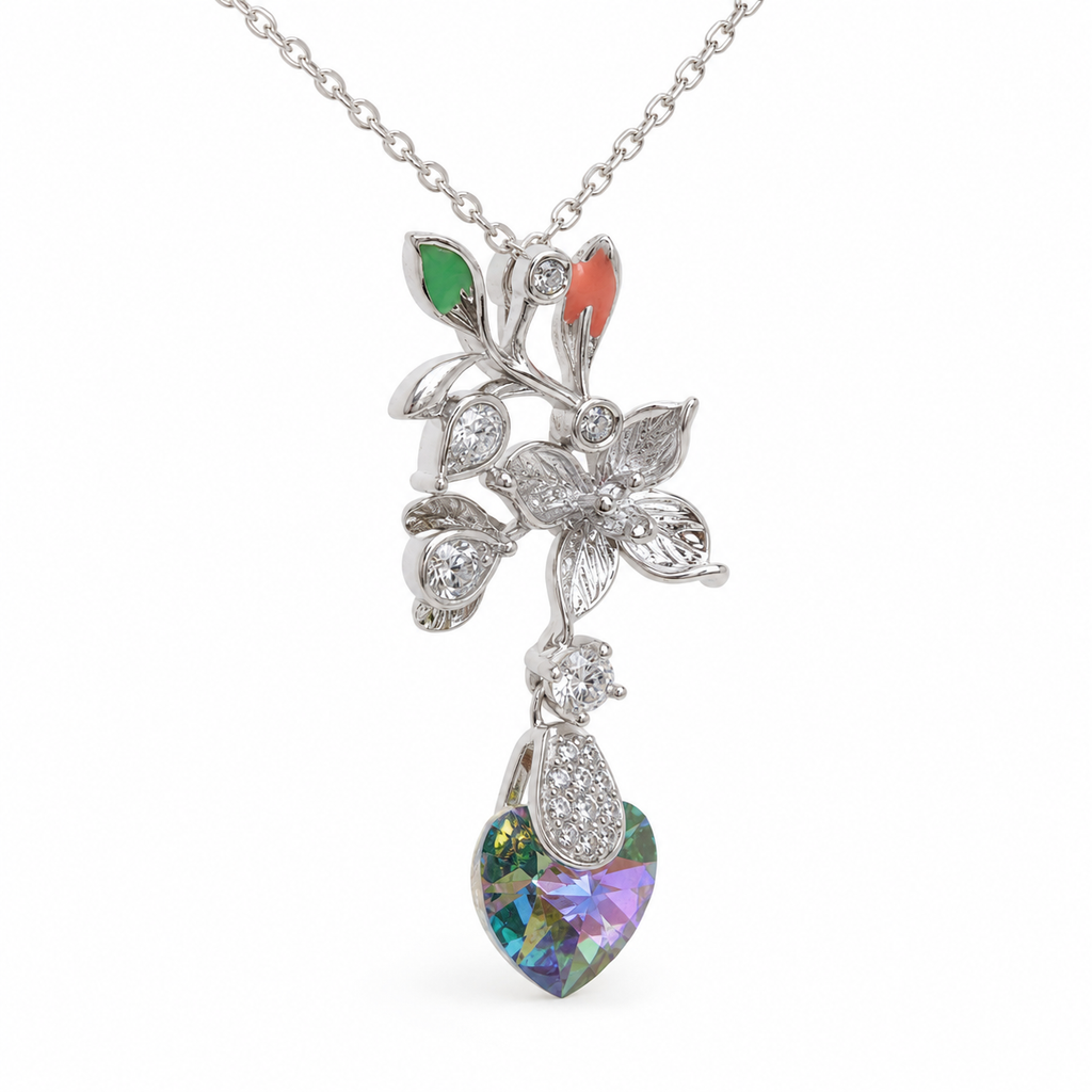 Wildflower Pendant Necklace by VERSORI – 925 sterling silver pendant necklace, view 12