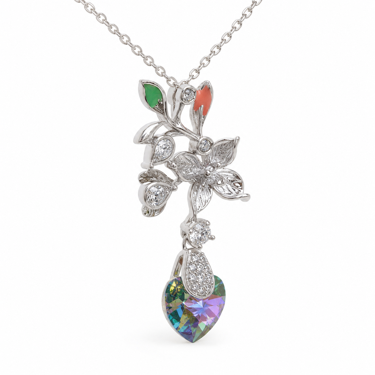 Wildflower Pendant Necklace by VERSORI – 925 sterling silver pendant necklace, view 12